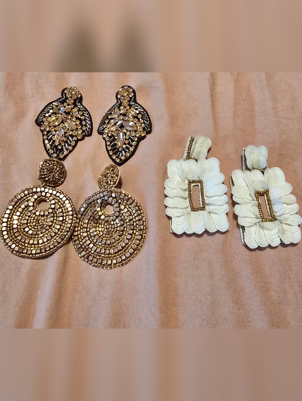Mixed Lot Of 3 Pair Of Rhinestone Zara And Express Earrings